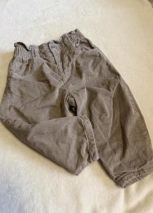 Вельветові штани для дівчинки zara бежеві