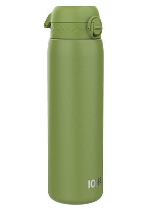 Бутылка для воды ion8, 1200 мл, зелёная, металлическая – эко-бутылка, bpa free, для спорта, герметичная