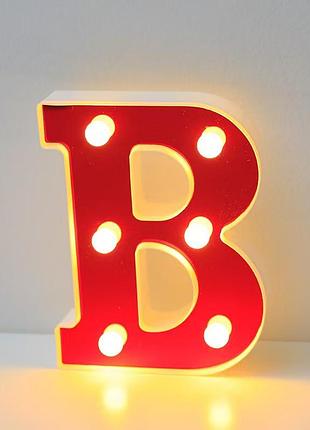 Объемная буква в led маленькая 16 на 14 см красный