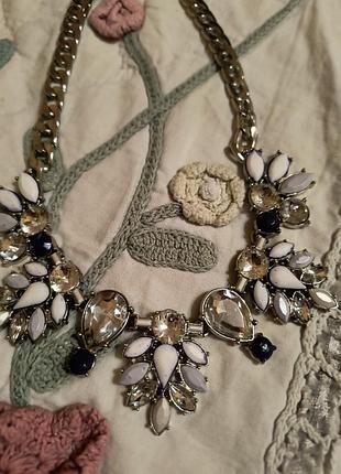 Колье next 25см металл пластик