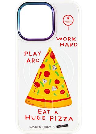 Tpu+pc чохол funny pictures with magsafe для apple iphone 13 pro max (6.7") pizza