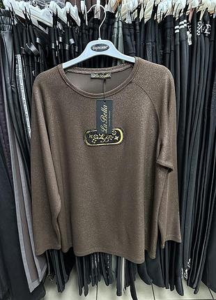 Коричнева блуза реглан турція