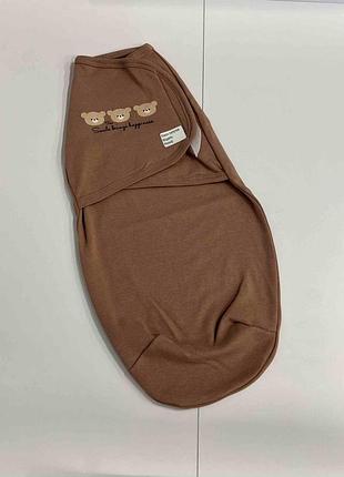 Европеленка baby comfort интерлок коричневая на липучке