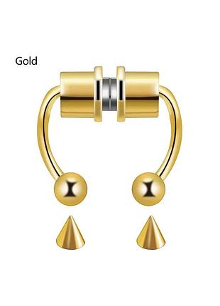 Септум обманка в ніс пірсинг на магніті кліпс фейк носові кільця з нержавіючої сталі