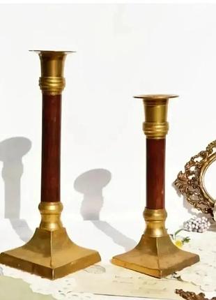 Прекрасная пара винтажных подсвечников! германия!