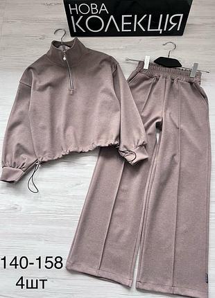 Красивий теплий костюм для дівчинки