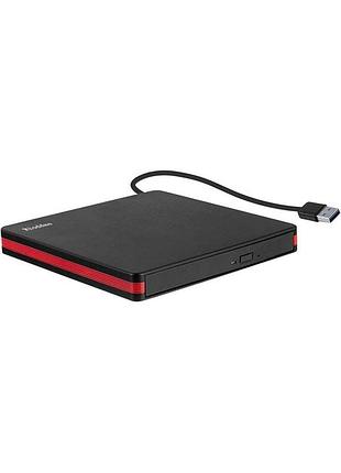 Внешний cd/dvd привод rioddas bt669 usb 3.0 портативный дисковод для ноутбука и пк, совместимый с windows, linux и mac