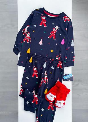 Новорічна піжама + шкарпетки розмір 18-24 місяці / 92
