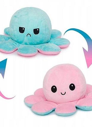 Мягкая игрушка осьминог перевертыш (18 x 18 x 10 см)