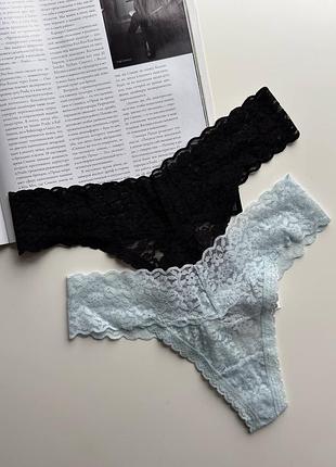 1258 комплект набор женских сетевых трусиков танга