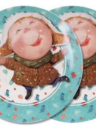 Набір тарілок із 2 штук gapchinska солодкий сніжок 19 см 924-675