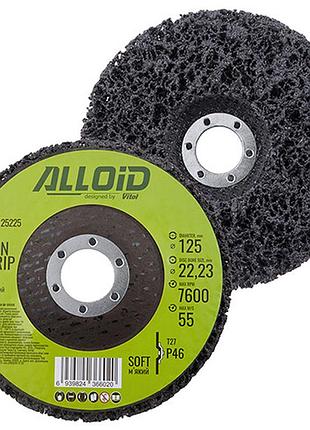 Круг зачистной "корал" мягкий 125мм х 22,2мм (черный), alloid