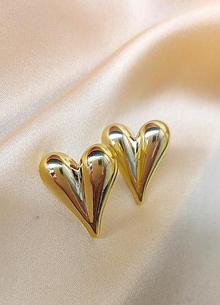 Сережки біжутерія серця