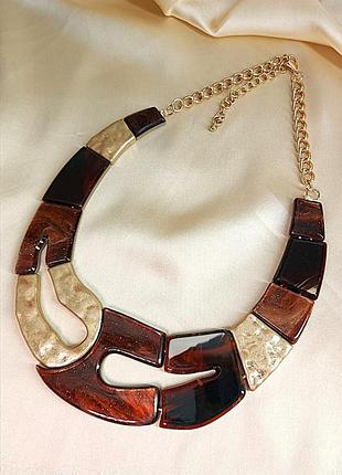 Чокер колье широкий акцентный