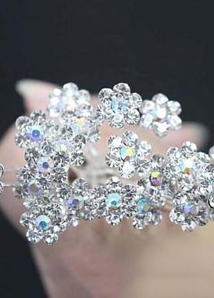 Шпилька для волосся з прозорим кристалом