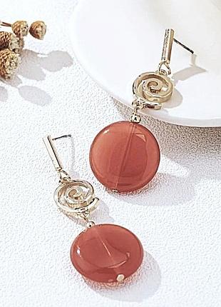 Сережки підвіски фрагмент та камушки