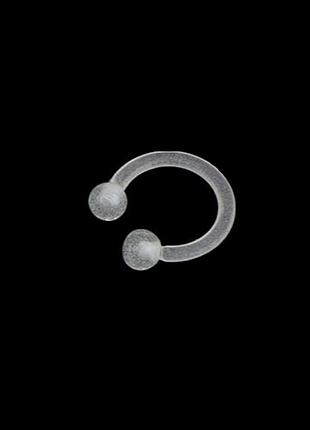 Кульчик підкова циркуляр акриловой пірсинг (для вуха носа або губи) 8х1.2х3/3