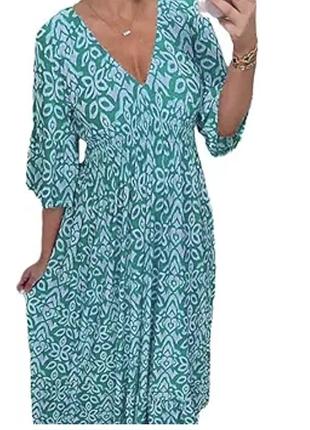 Комфортное с воланом по низу и на рукавах платье 👗