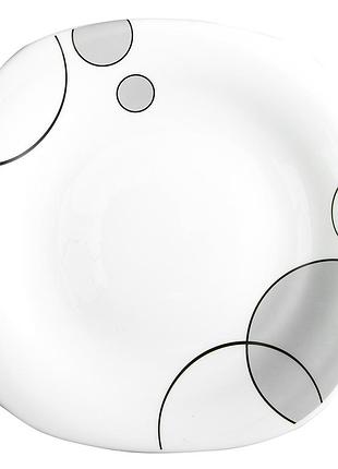 Серые пузыри square тарелка обеденная v-240sgb, vittora 240 мм