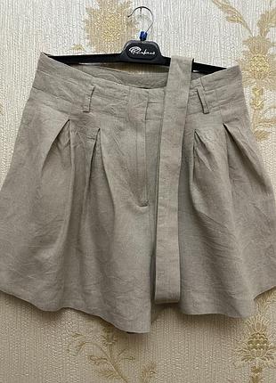 Шорти бермуди з льону та віскози zara