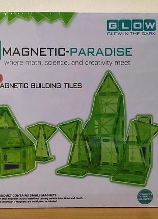 Магнитный конструктор 3d shantou magnetic - paradise, светящийся, 28 дет. (fyd1807-2a)