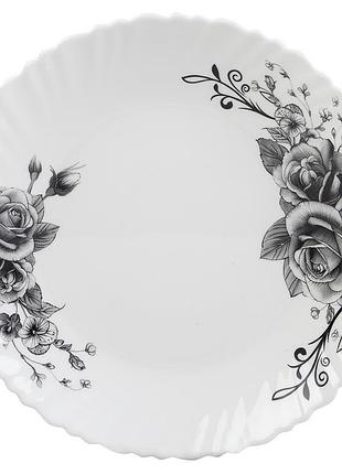 Графические цветы, wave, тарелка десертная, v-190gf, vittora 190 мм