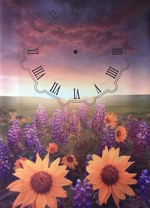 Схема для вышивки лентами,гладью основа циферблат часов подсолнухи тм шелковый сад