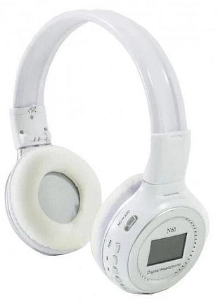Беспроводные bluetooth stereo наушники wireless n65 bt, white