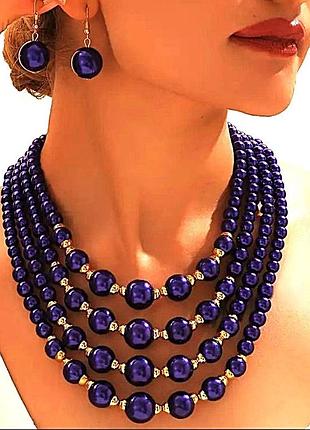 Комплект колье и сережки