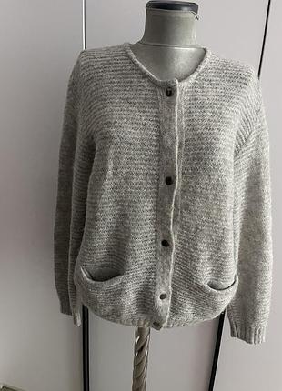 Вовняний светр,кардиган альпака