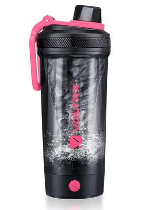 Шейкер спортивный электрический voltrx gallium, 600 мл, tritan, розовый – для смешивания протеина