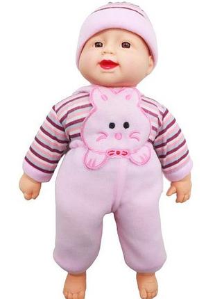 Пупс мягконабивной розовый