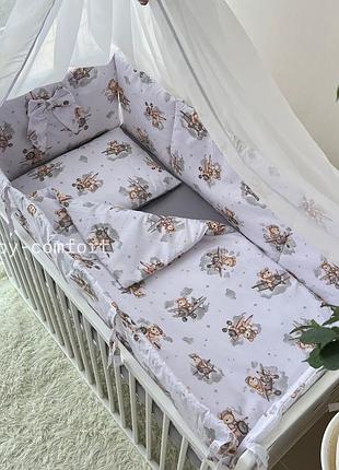 Комплект постельного белья baby comfort кроха люкс мишки на самолетах