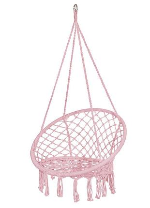 Подвесное кресло-качели (плетеное) springos spr0042 pink