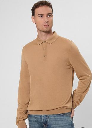 Бежеве поло з вовною від boos