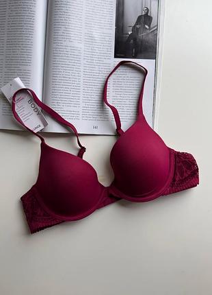 738 классический гладкий бюстгальтер с кружевом 36a / 80a