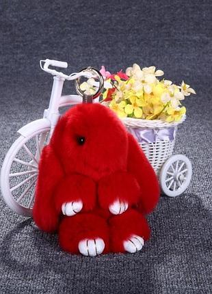 Брелок на сумку або рюкзак заєць червоний