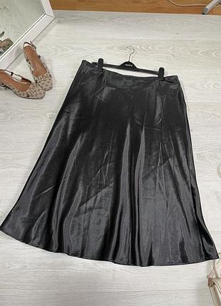 Сатинова спідниця міді shein