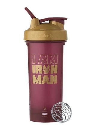 Шейкер спортивный blenderbottle classic pro, 820 мл, пластик (pc5), с венчиком, красный, bpa-free, герметичный