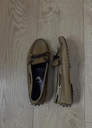 Лофери tod’s бежево- фіолетові з пильником