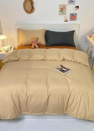 Постельное белье colorful no 1 ранфорс meriset - семейный на резинке полуторний на резинці