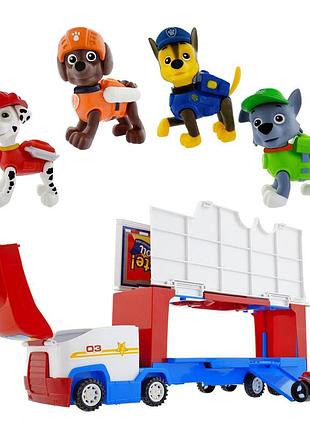 Автовоз щенячий патруль с фигурками и райдером