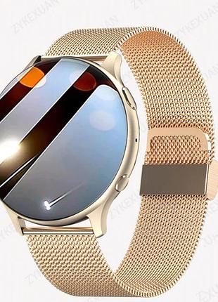 Женские умные смарт часы smart watch / фитнес браслет трекер tuy98-2 золотистый