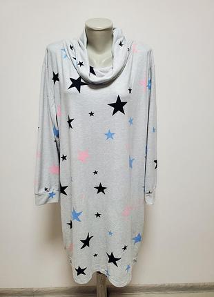 Гарне брендове трикотажне домашнє плаття туніка