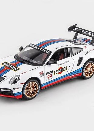 Модель автомобиля porsche 911 gt3 rsr 1:32 металлическая