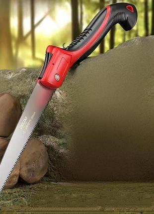 Ручна складана пилка із міцної сталі delixe 70 см червоно-чорний