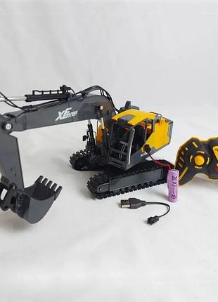 Дитячий гусечний екскаватор на радіокеруванні з акумулятором