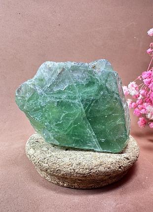 Флюорит зеленый, натуральный камень, уникальный образец, 60*47*43 мм, вес 205 г. индия