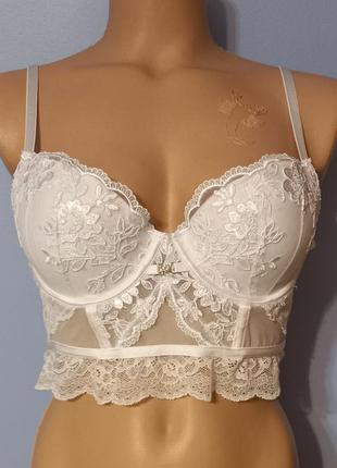 Бюстгальтер корсетного типу білий