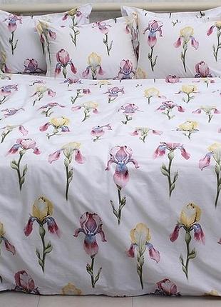 Комплект постельного белья двуспального размера на молниях из качественного хлопка турция с компаньоном pt-r08